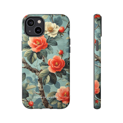 Vintage Floral Romance iPhone 14 - Tough Phone Case