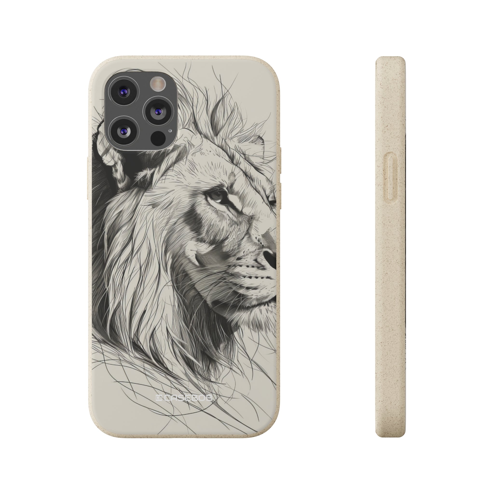 Majestic Linework Lion | Biodegradable Phone Case