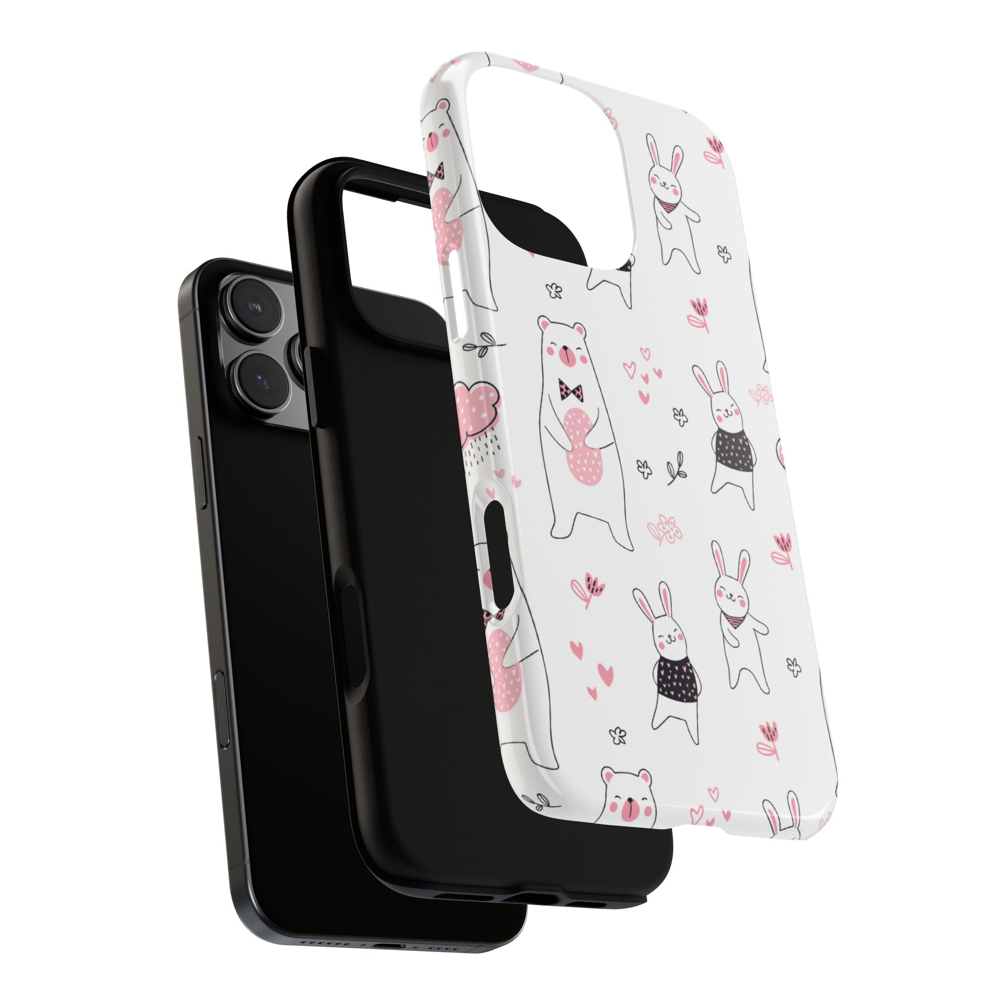 Bears Dance Playfully - iPhone Case