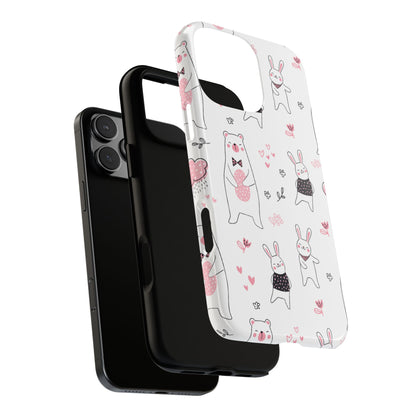 Bears Dance Playfully - iPhone Case
