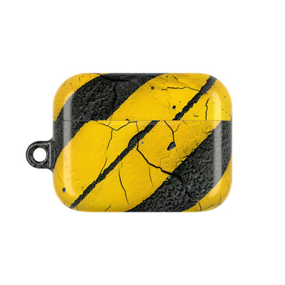 Yellow Stripes Distress - AirPods Case