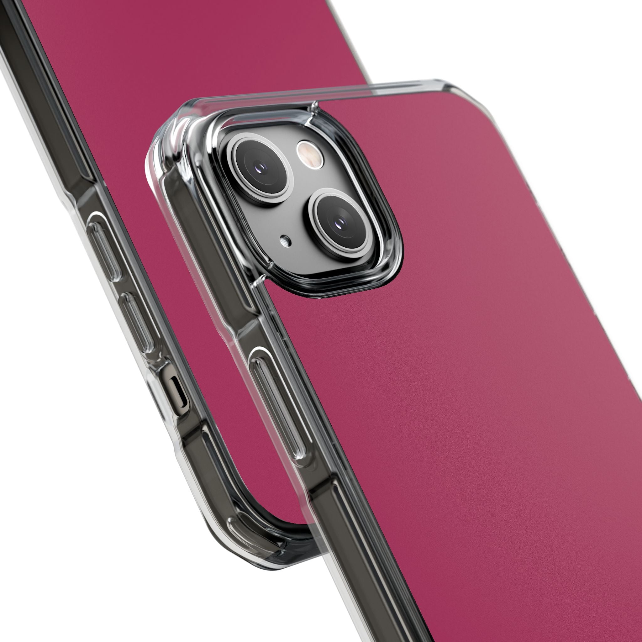 Maroon - Clear Impact Case for iPhone