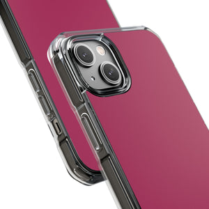 Maroon | Phone Case for iPhone (Clear Impact Case - Magnetic)