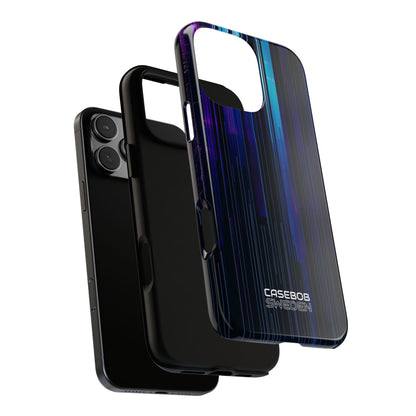 Neon Glitch Stripes iPhone 16 - Tough