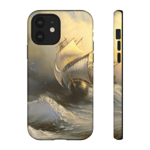 Oil painting - Ancient sailing vessel - Protective Phone Case