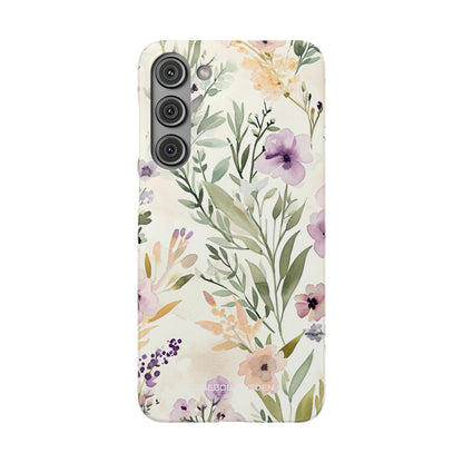 Soft Green Lavender Floral Pattern - Slim Samsung S23 Phone Case