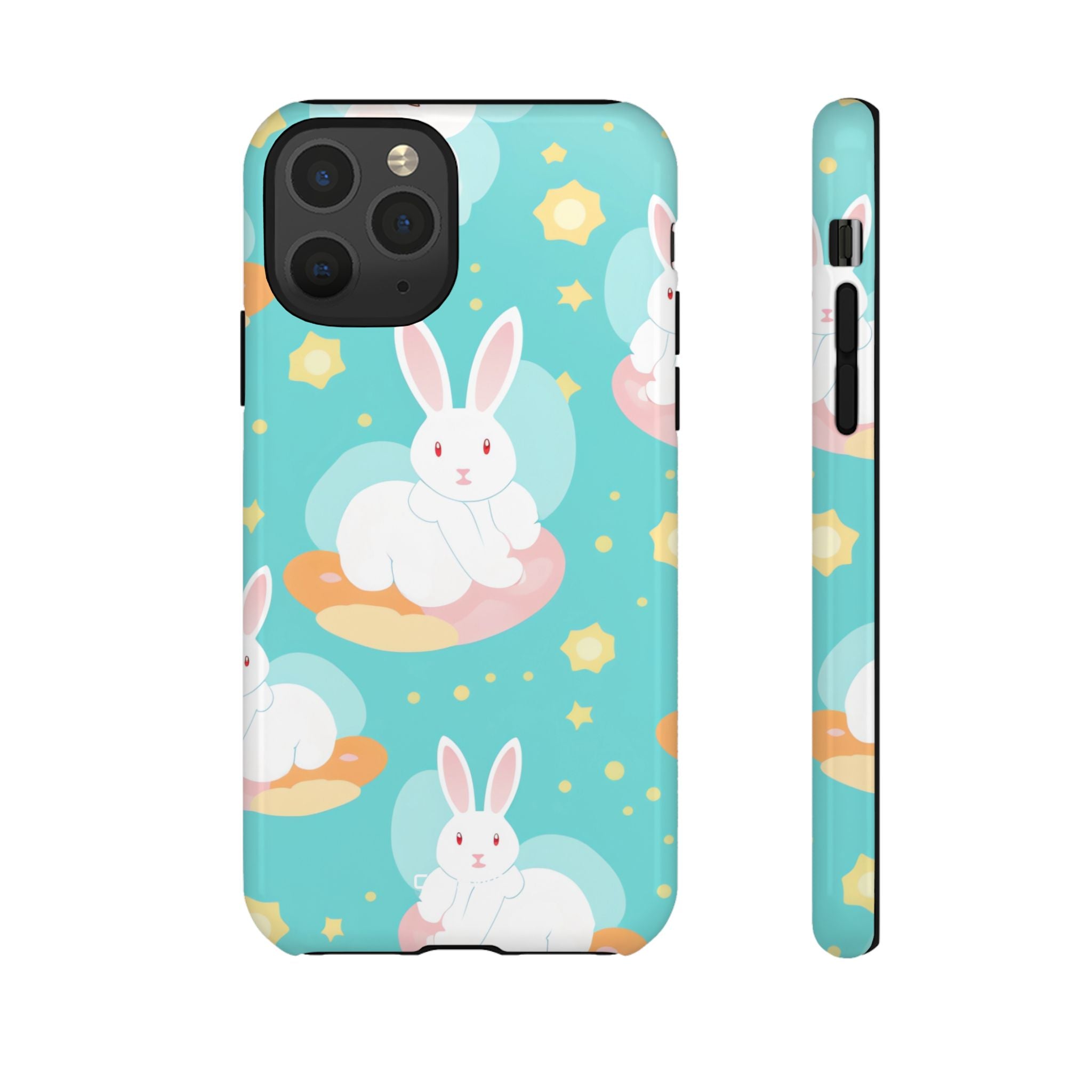 Bunnies Float Dreamily - iPhone Case