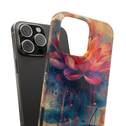 Lotus Blossom Art - Slim iPhone 16 Phone Case