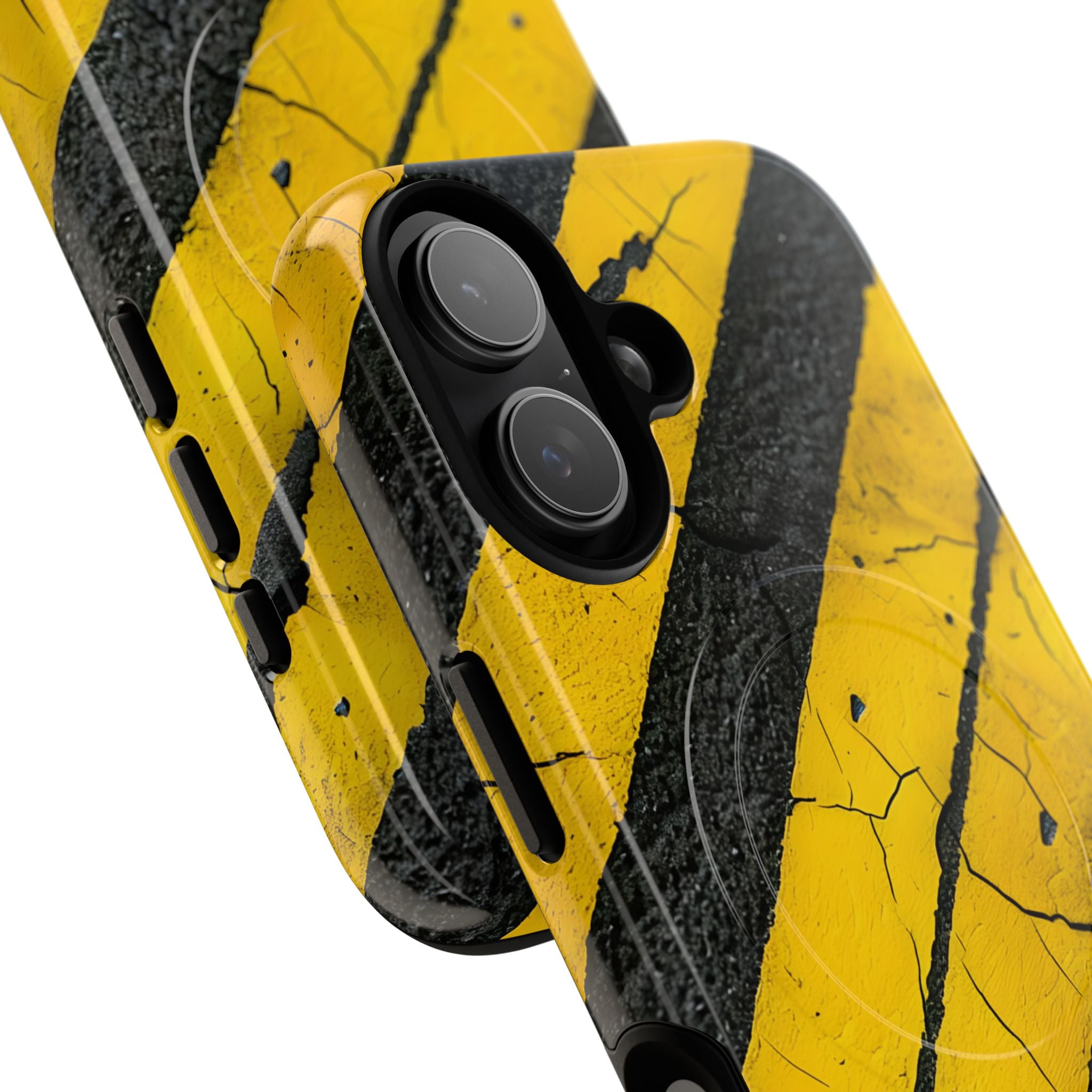 Yellow Stripe Distress iPhone 17 Case - Tough+