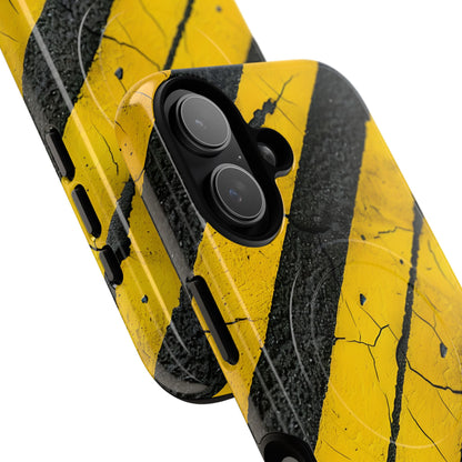 Yellow Stripe Distress iPhone 17 Case - Tough+