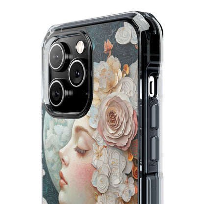 Moon Embraces Flowers iPhone Case - Impact