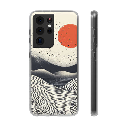 Red Sun Over Flowing Horizons Samsung S21 - Flexi Phone Case