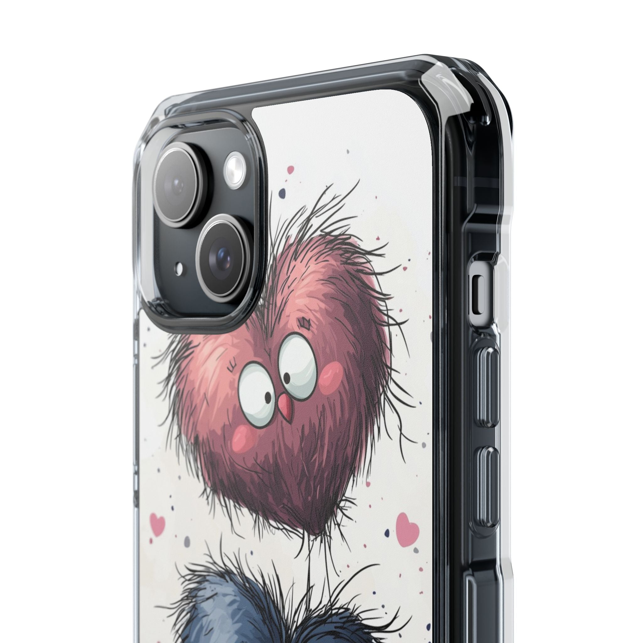 Fluffy Hearts Embrace iPhone Case - Impact