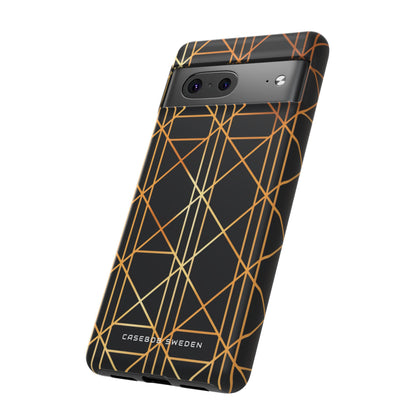 Golden Geometric Elegance Google Pixel 7 - Tough Phone Case