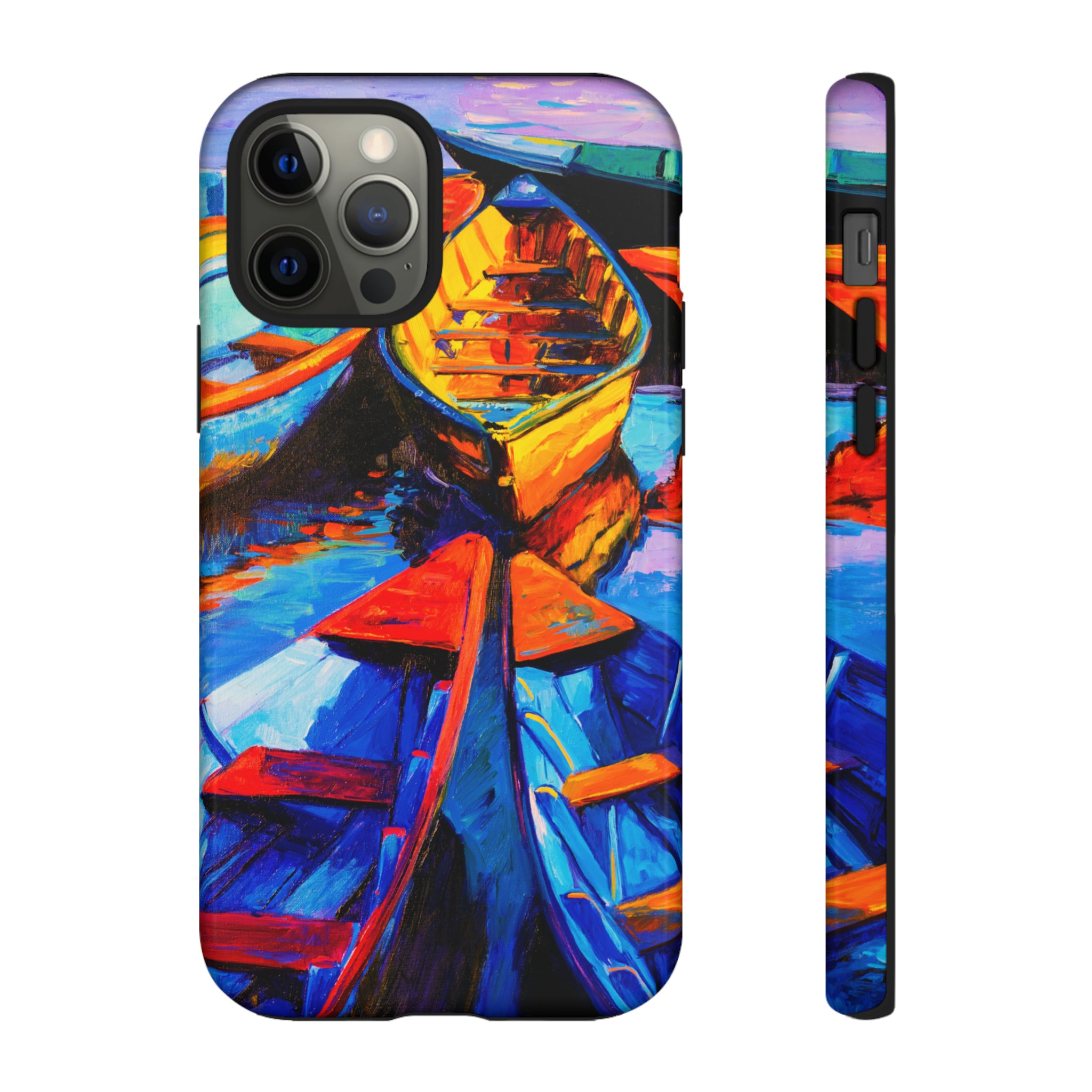 Oil painting - Wooden Boat - Protective Phone Case