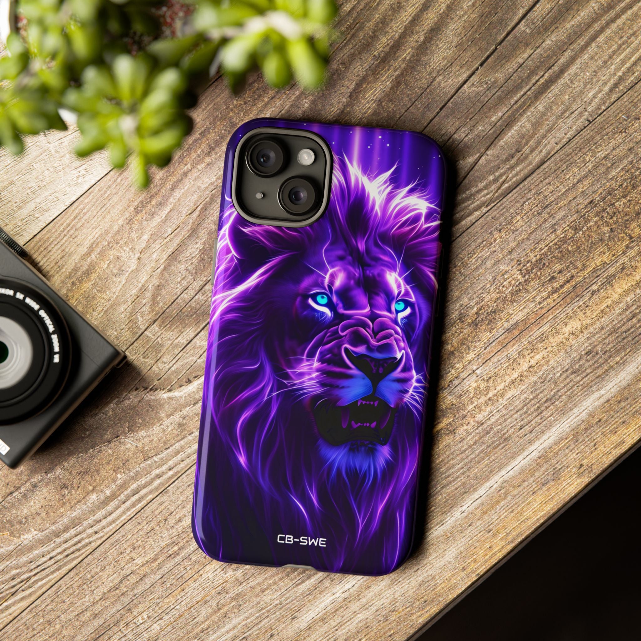Neon Lion Majesty - iPhone Case