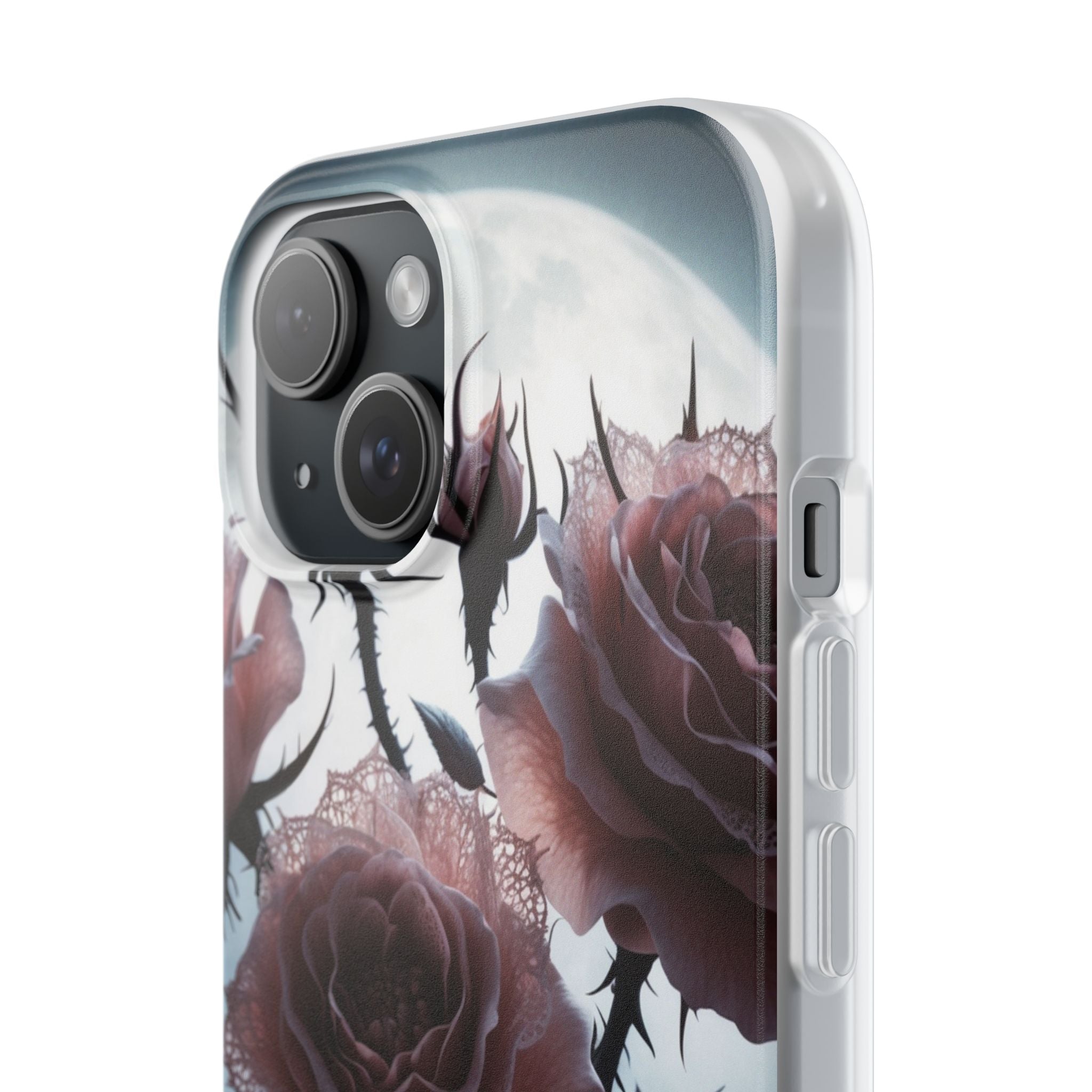 Luminous Rose Thorns iPhone 15 Case - Soft