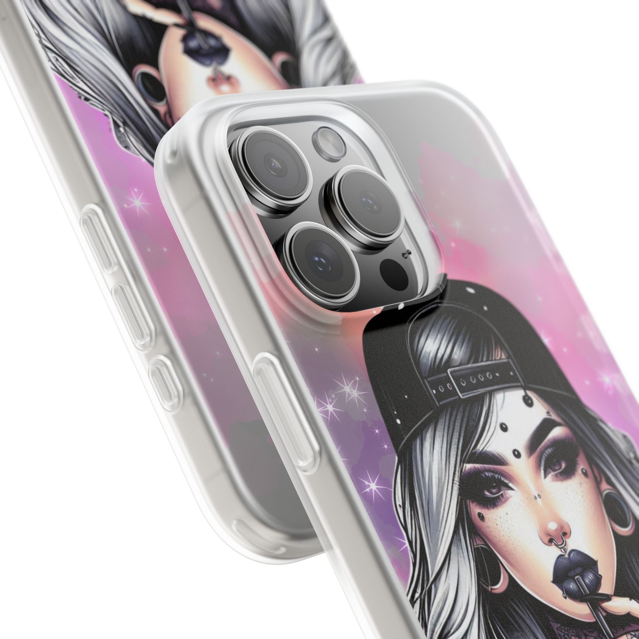 Silver Sip Nebula iPhone 16 Pro Max Case - Soft