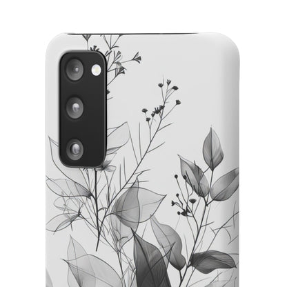 Monochrome Floral Elegance Samsung S20 - Slim Phone Case