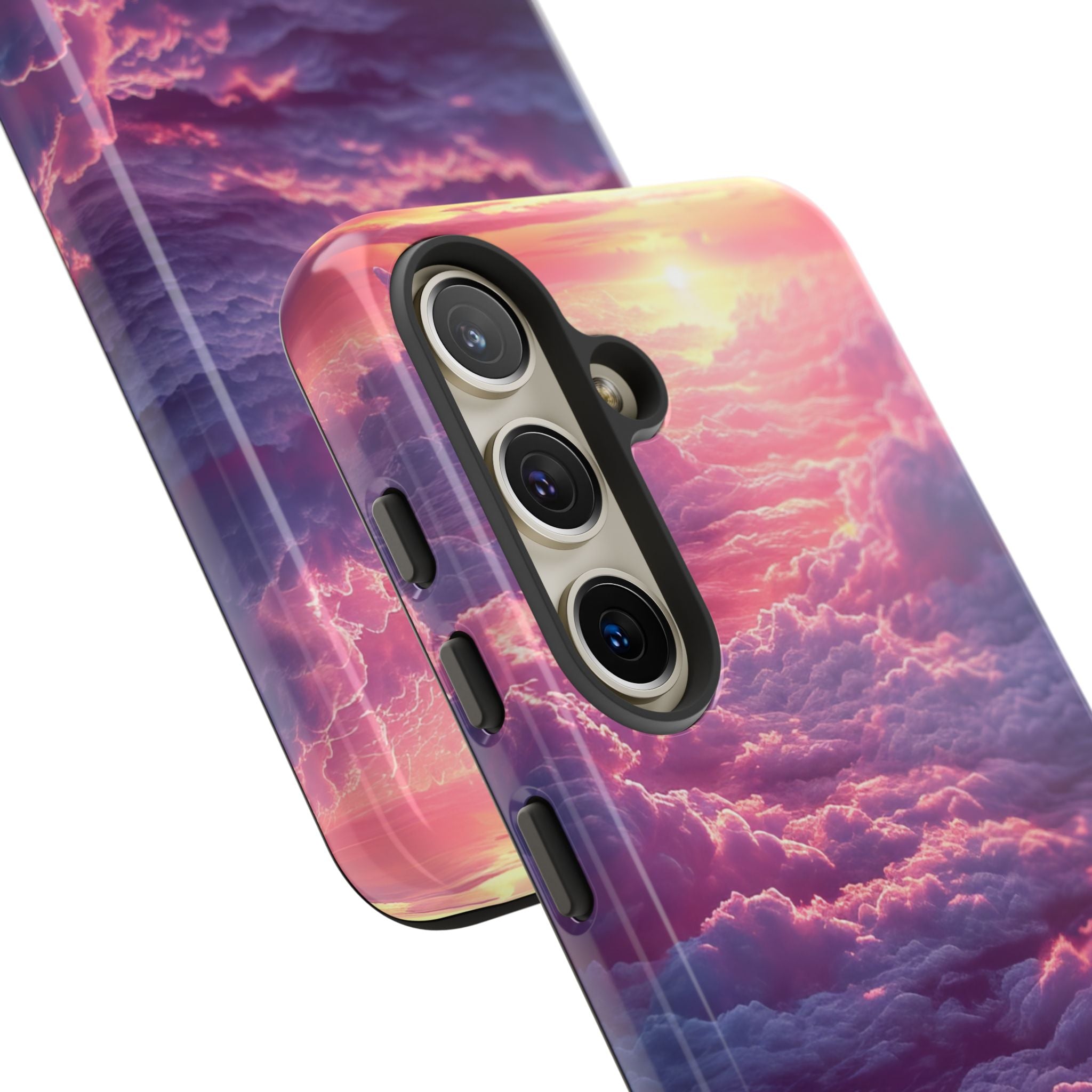 Pink Purple Clouds - Tough Samsung S24 Phone Case