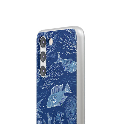 Navy Scale Reef Samsung S23 Case - Soft