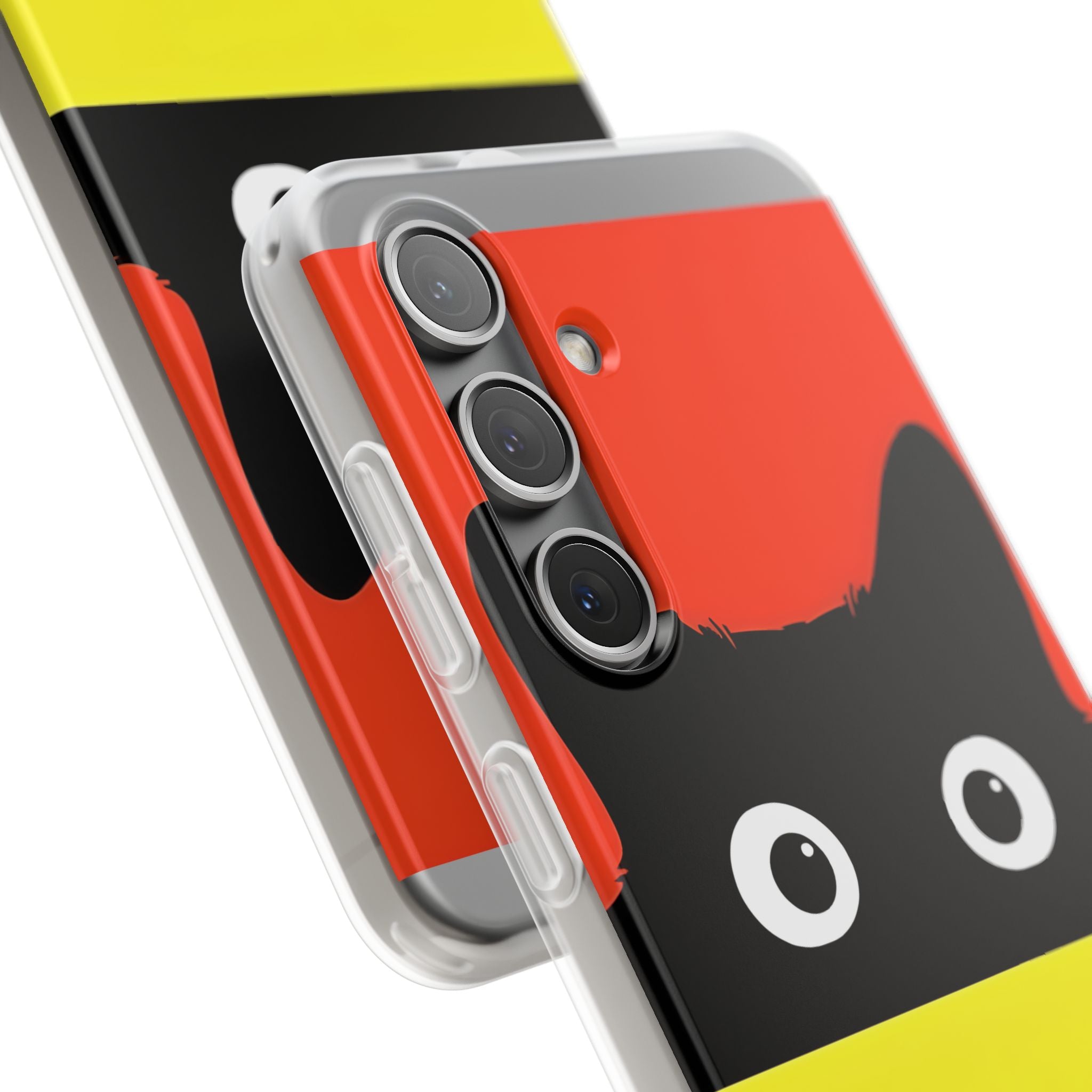 Peekaboo Cat Crimson Samsung S24 Case - Soft