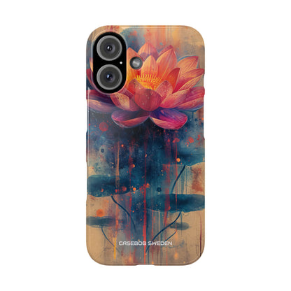 Lotus Blossom Art - Slim iPhone 16 Phone Case