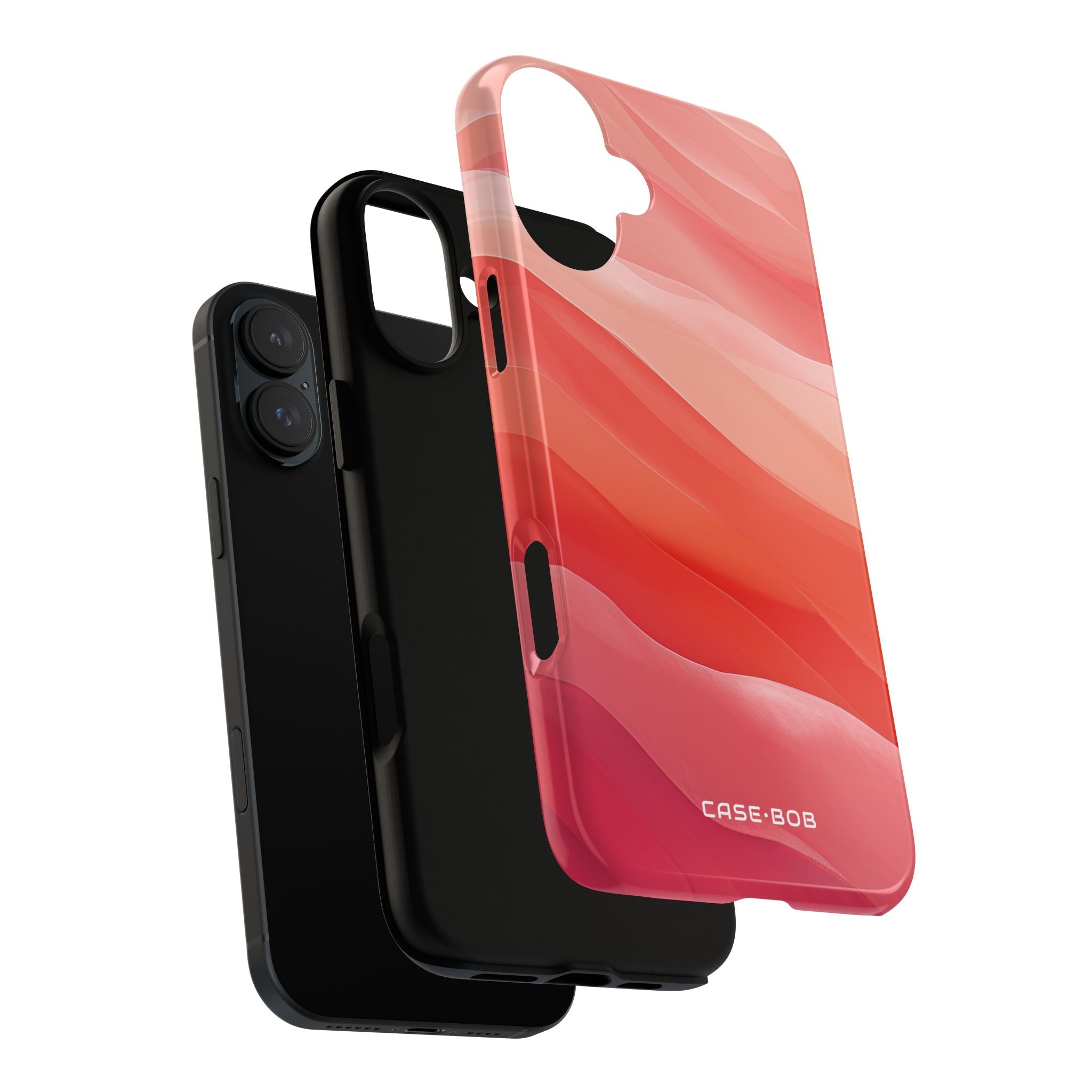 Flowing Bands Pink iPhone 16 Plus Case - Tough