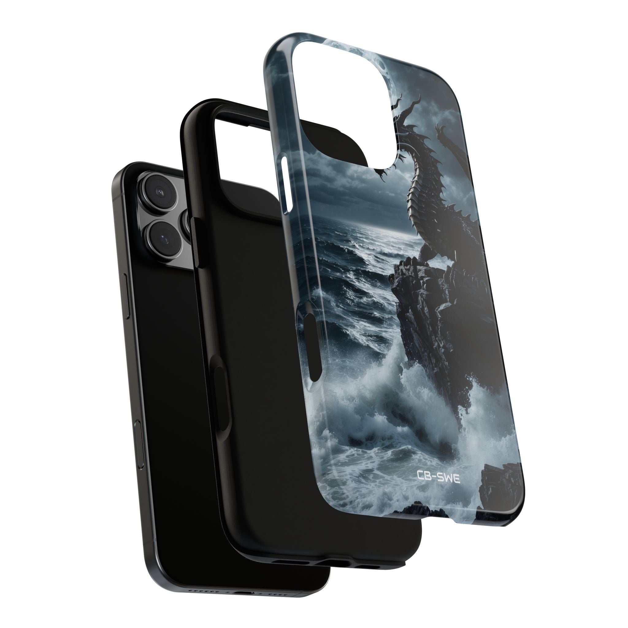 Dragon Roars Against Sea - iPhone Case