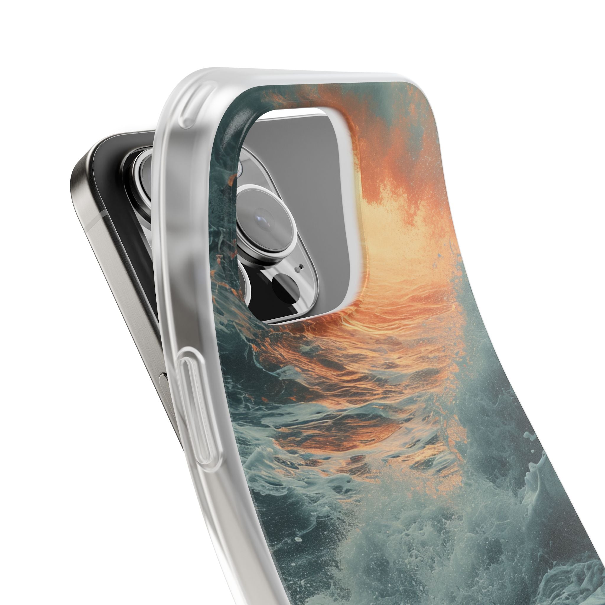 Fiery Wave Power - Flexi iPhone 16 Phone Case