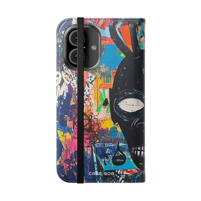 Neon Skull Burst - iPhone 16  Case - Wallet
