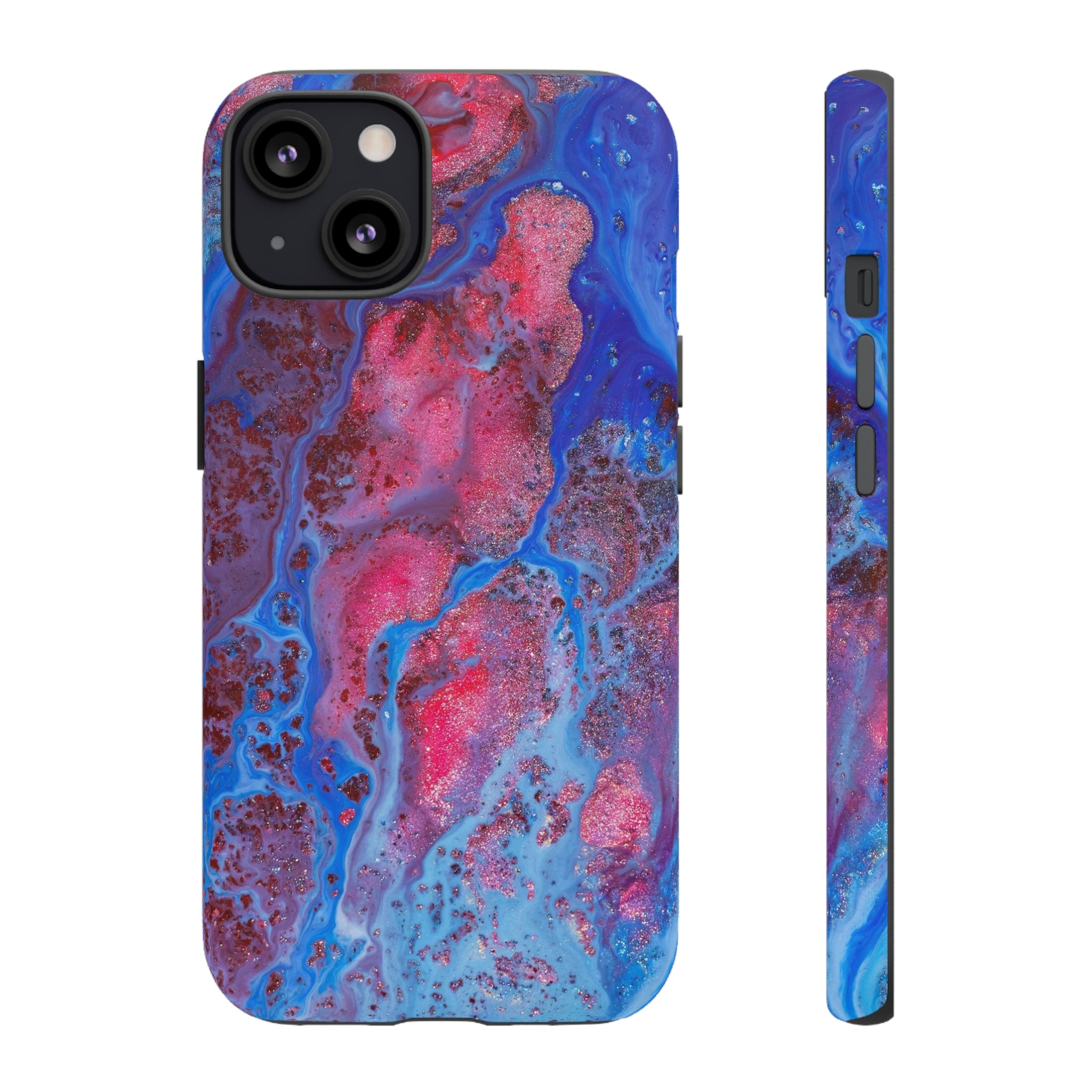 Red Mountain Ink Art iPhone Case (Protective) iPhone 13 Matte Phone Case