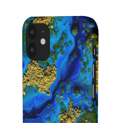 CASEBOB Phone Case Blue Clear Ocean Ink Art iPhone Case (Slim)