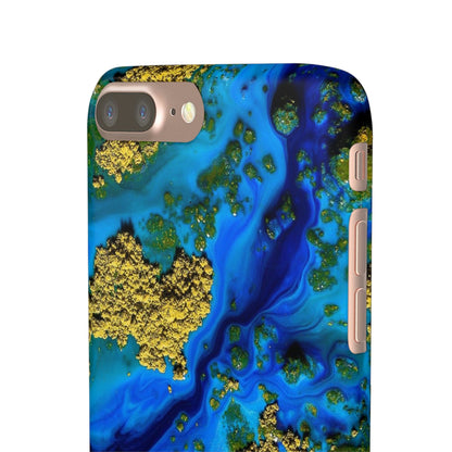 CASEBOB Phone Case Blue Clear Ocean Ink Art iPhone Case (Slim)