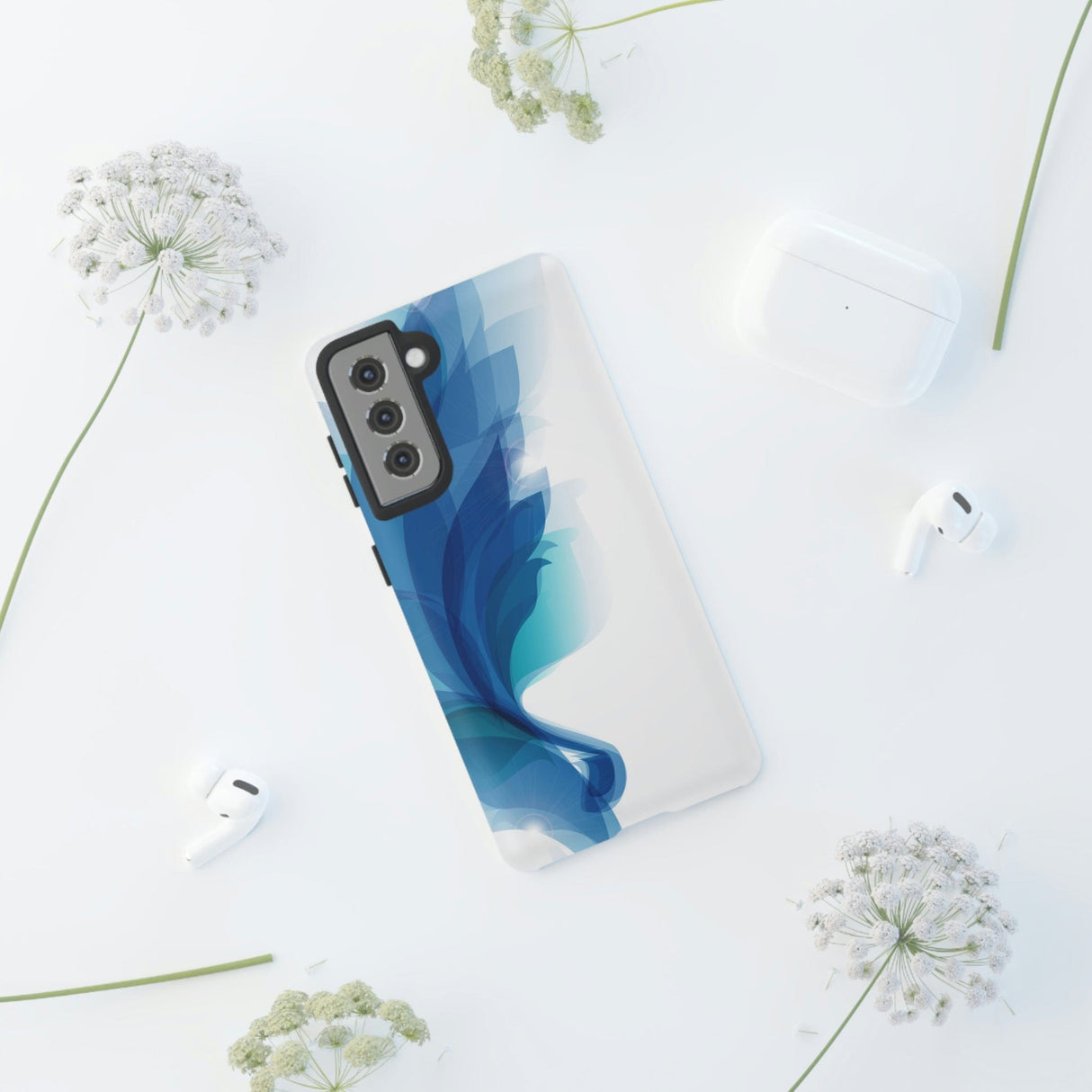 CASEBOB Phone Case Blue Feathers Android Case (Protective)