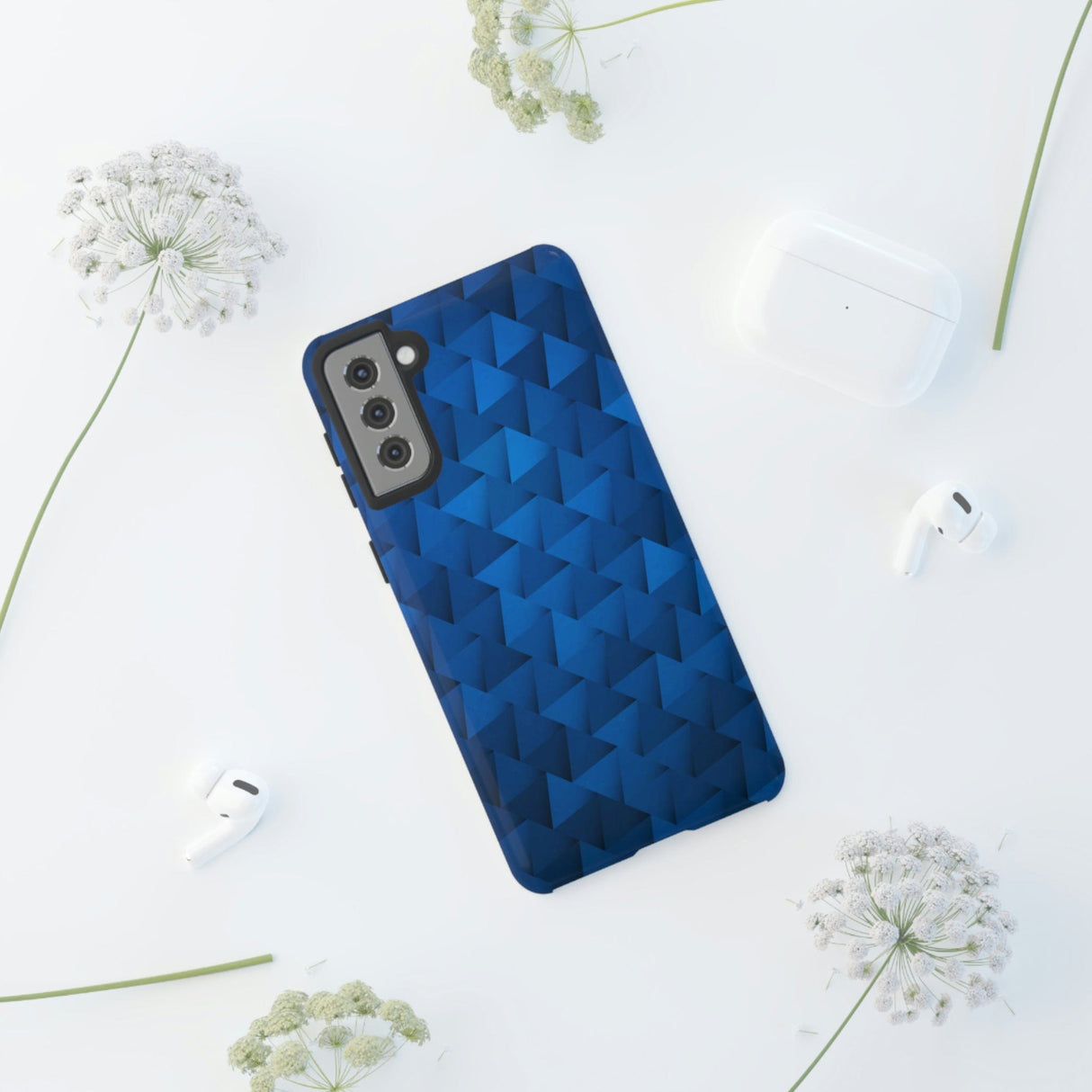 CASEBOB Phone Case Blue Geometric Android Case (Protective)