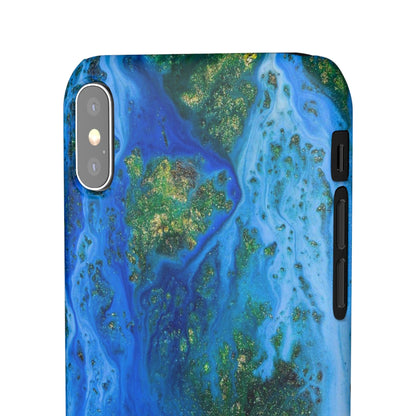 CASEBOB Phone Case Blue Globe Ink Art iPhone Case (Slim)