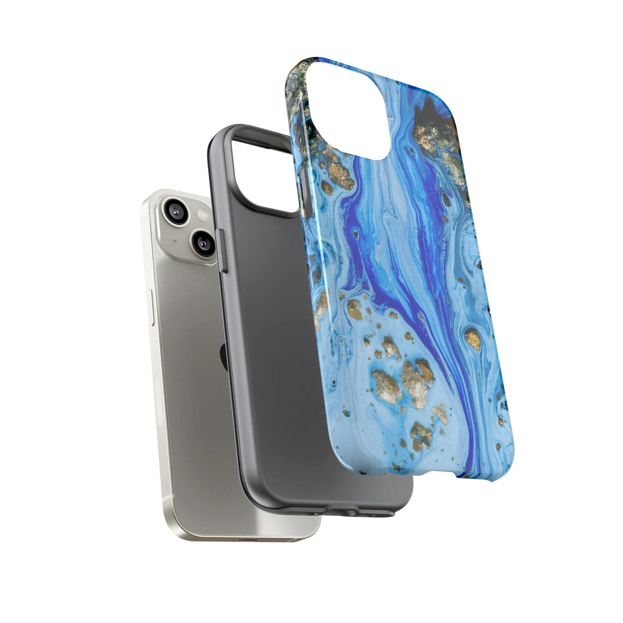 CASEBOB Phone Case Blue Ice Ink Art iPhone Case (Protective)