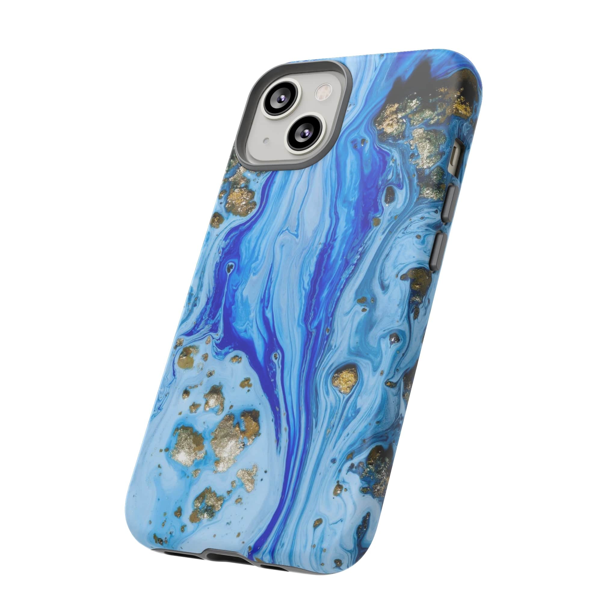 CASEBOB Phone Case Blue Ice Ink Art iPhone Case (Protective)