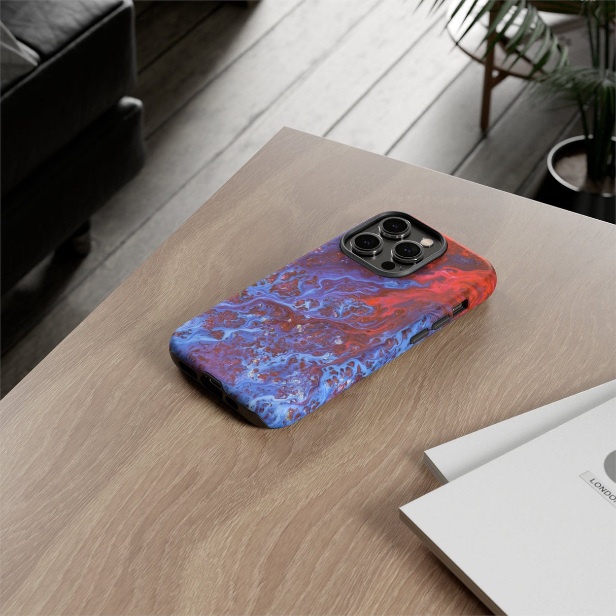 CASEBOB Phone Case Blue Lava Ink Art iPhone Case (Protective)