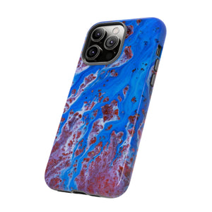 CASEBOB Phone Case Bright Blue Ink Art iPhone Case (Protective)