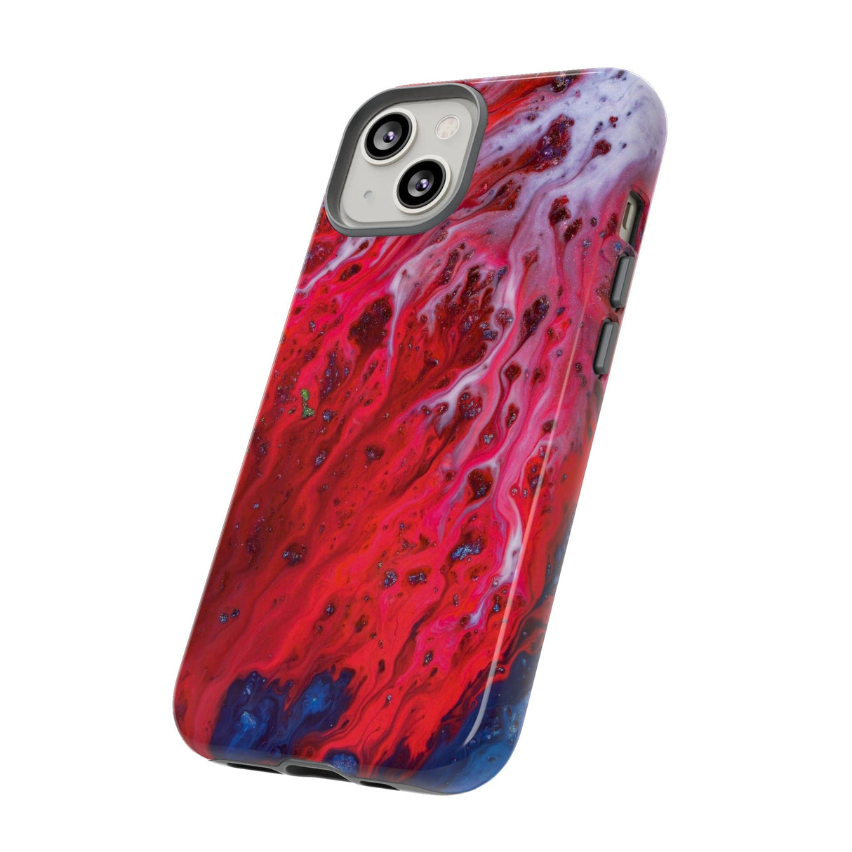 CASEBOB Phone Case Bright Red Ink Art iPhone Case (Protective)