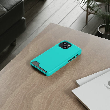 CASEBOB Phone Case Bright Turquoise iPhone Case (Card)