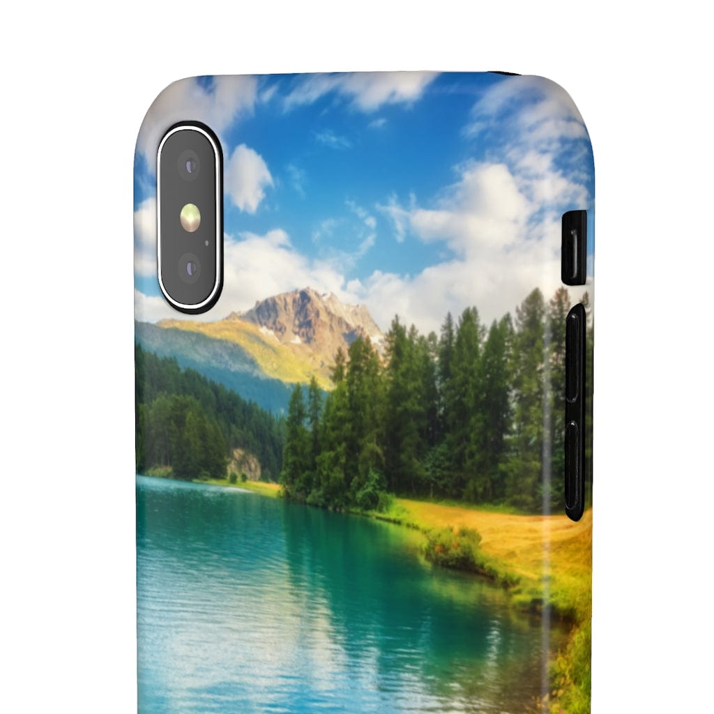 CASEBOB Phone Case Fantastic Azure Alpine Lake Samsung/iPhone (Slim)