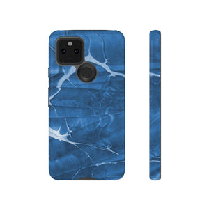 CASEBOB Phone Case Google Pixel 5 5G / Glossy Ebru Blue Android Case (Protective)