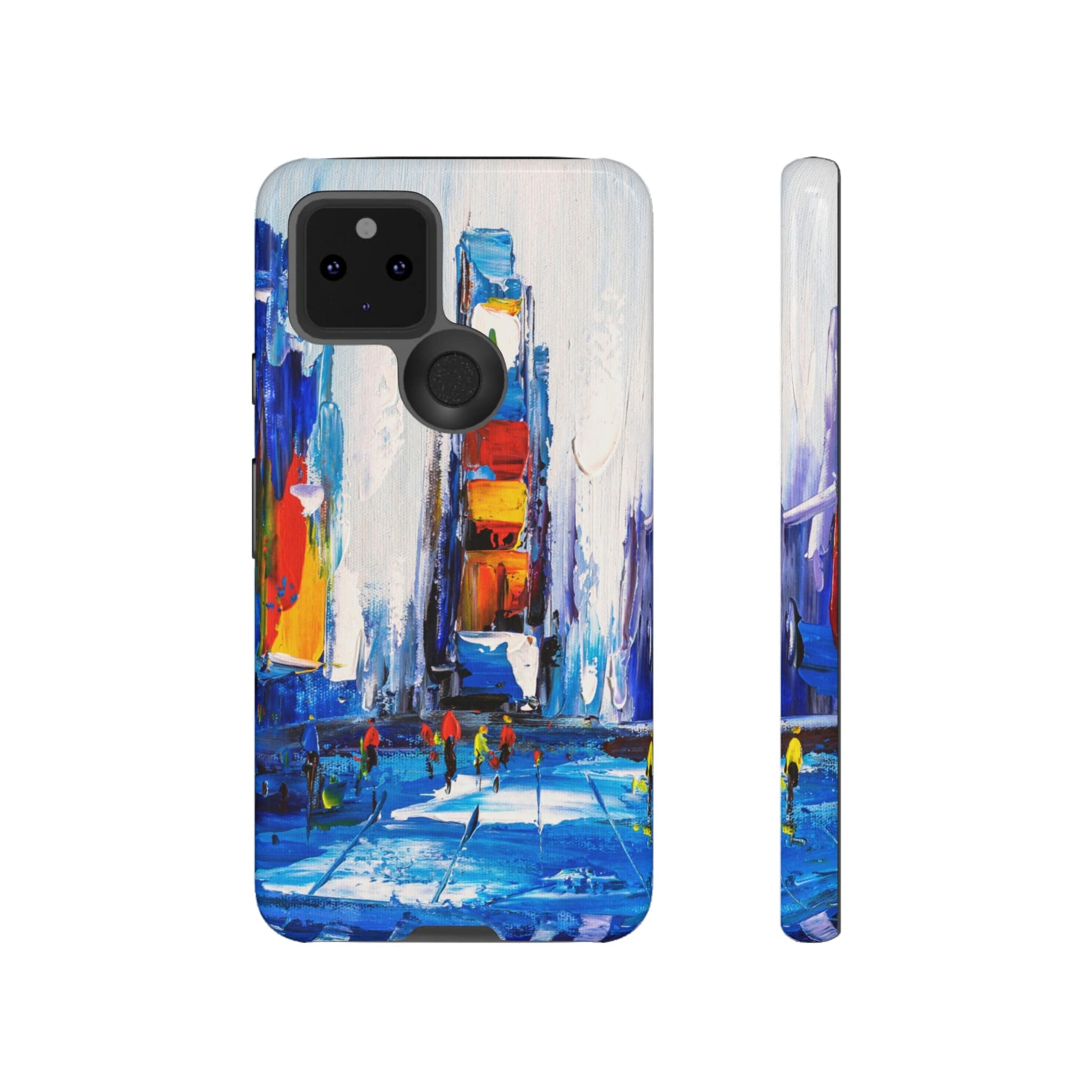 CASEBOB Phone Case Google Pixel 5 5G / Glossy View of New York Android Case (Protective)