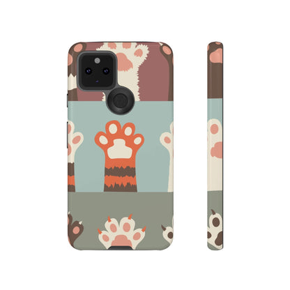 CASEBOB Phone Case Google Pixel 5 5G / Glossy Vintage Cat Paw Android Case (Protective)