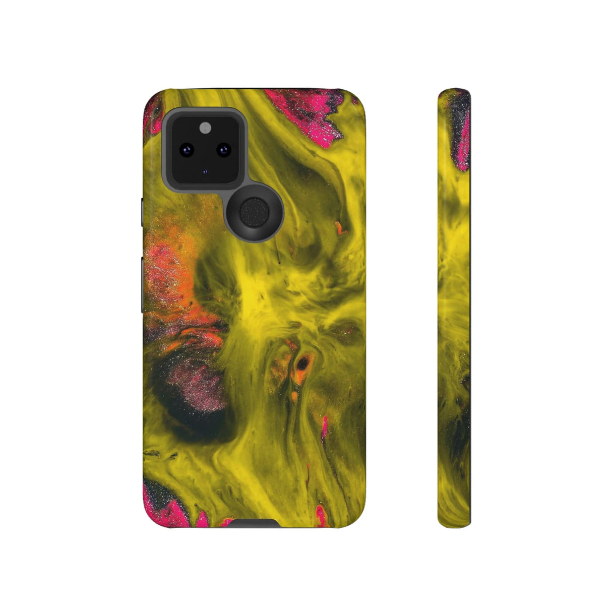 CASEBOB Phone Case Google Pixel 5 5G / Glossy Yellow Ink Art Android Case (Protective)