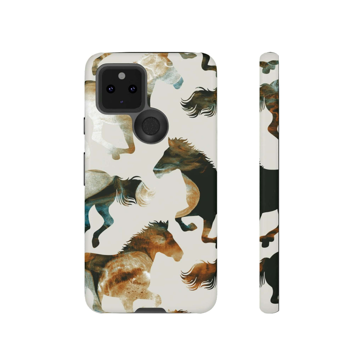 CASEBOB Phone Case Google Pixel 5 5G / Matte Tie Dye Horses Android Case (Protective)