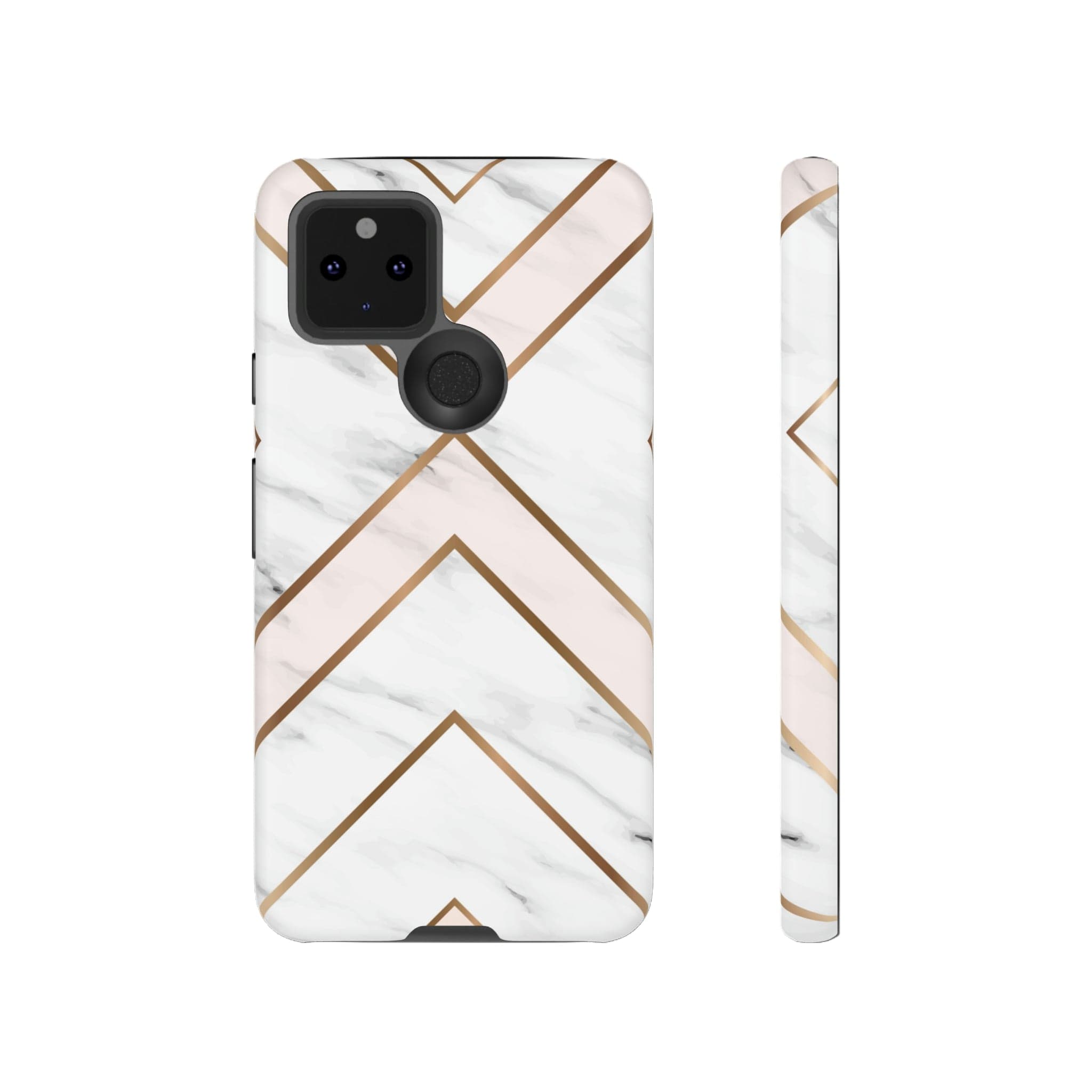 CASEBOB Phone Case Google Pixel 5 5G / Matte White Marble Android Case (Protective)